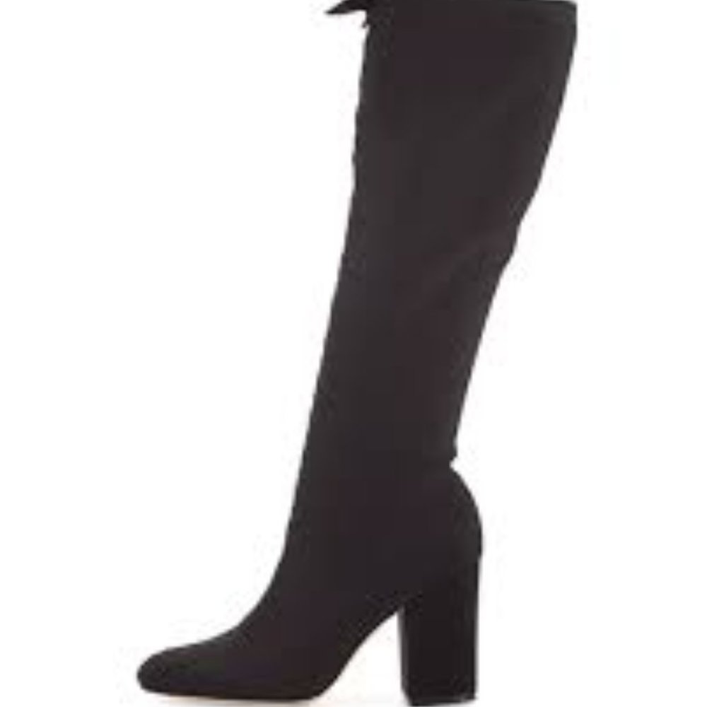 Bettye Muller Concerto Lace-Inset Knee Boot, Black - Picture 15 of 15